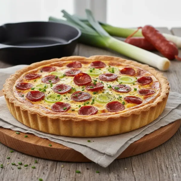 quiche-chorizo-puerros